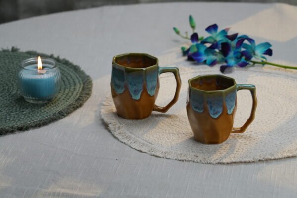 Artisan Drip Stoneware Mug – Set of two