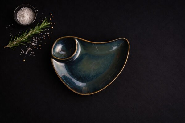 Asymmetric Starter with Dip Bowl Plate