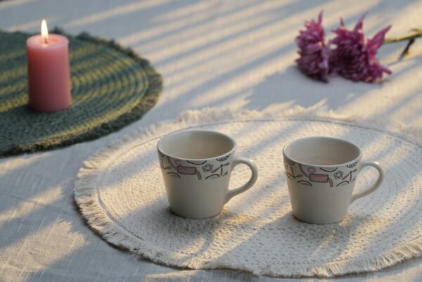 Bloomstone Artisan Ceramic Cup – Set of six