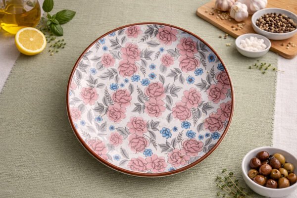 Boho Style Floral Designer Dinner Plate