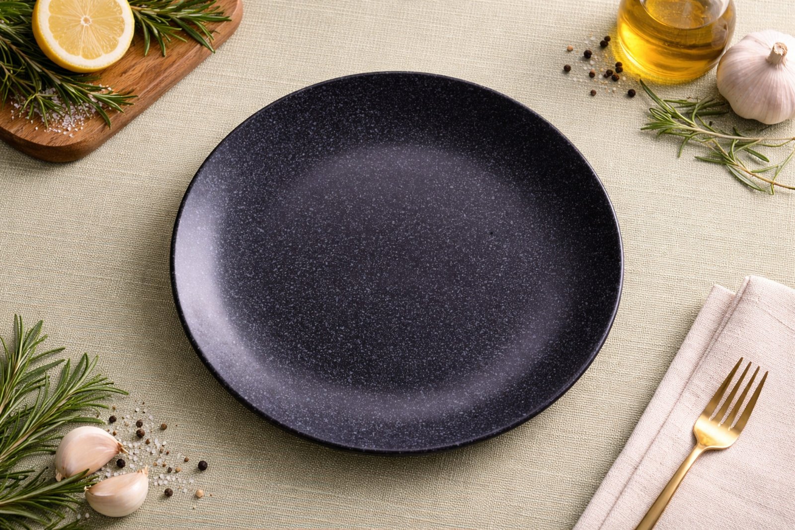 Charcoal Noir Premium Stoneware Plate