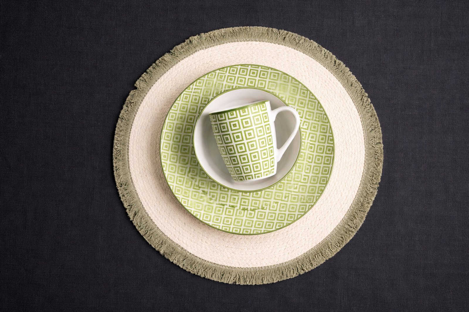 Emerald Mosaic Porcelain Dinner Set 1