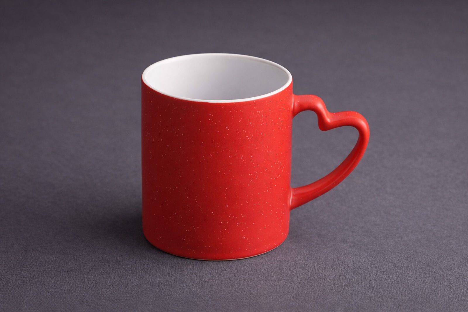 Heart Handle Red Mug (Inner White)