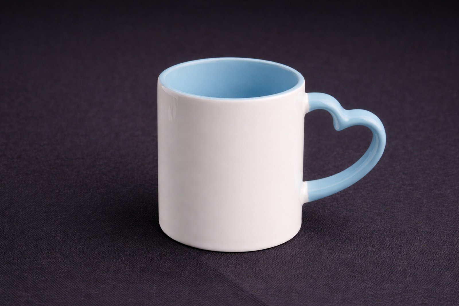 Heart Handle Three Tone Sky Blue Mug