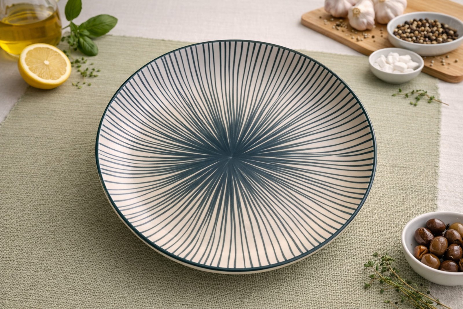 Modern Abstract Line Dinner Plate1