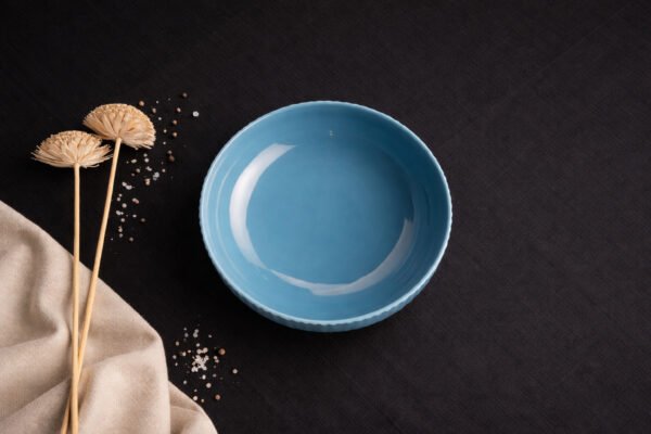 Modern Steel Blue Serving Bowl