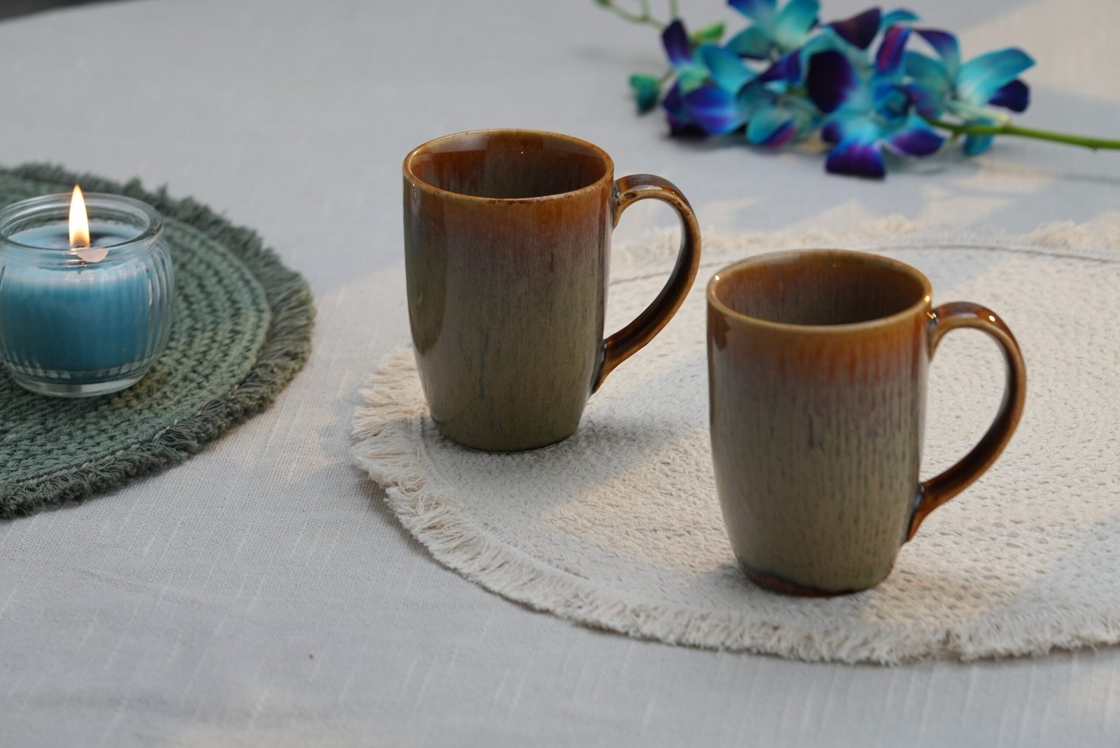 Organic Earth Glaze Coffee Mugs – Set of two