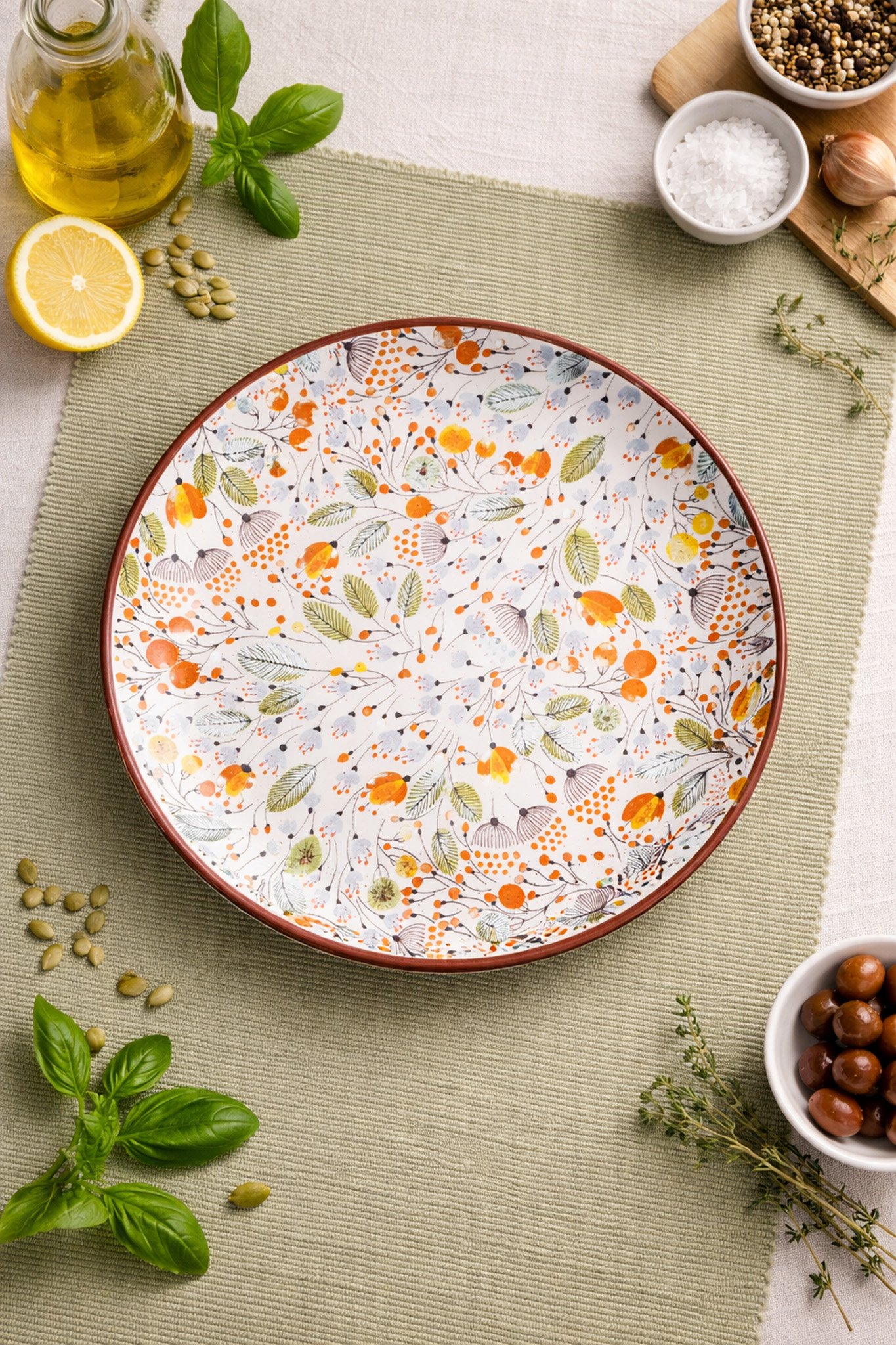 Premium Floral Designer Dinner Plate2
