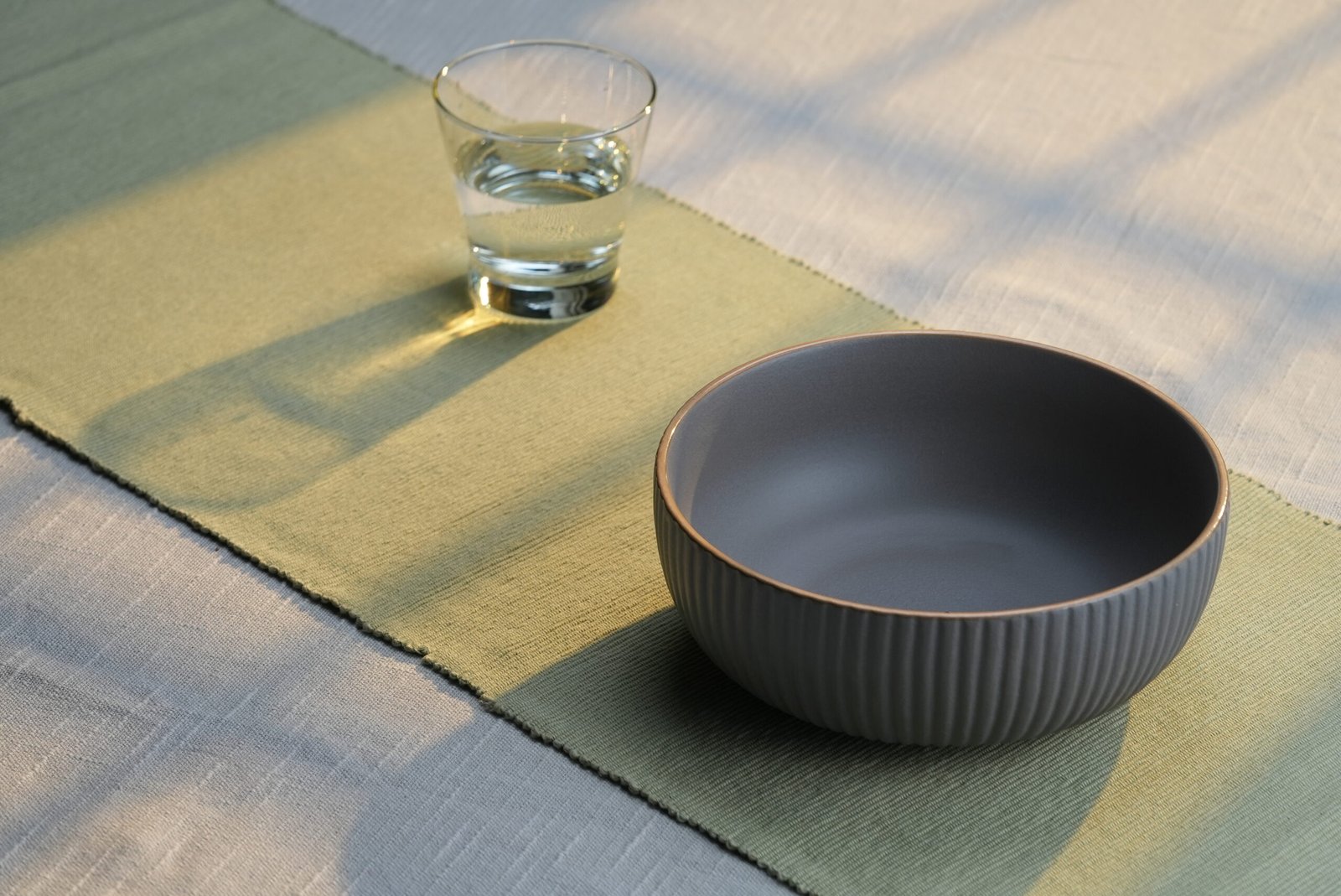 Ribbed Matte Taupe Stoneware Soup Bowl1