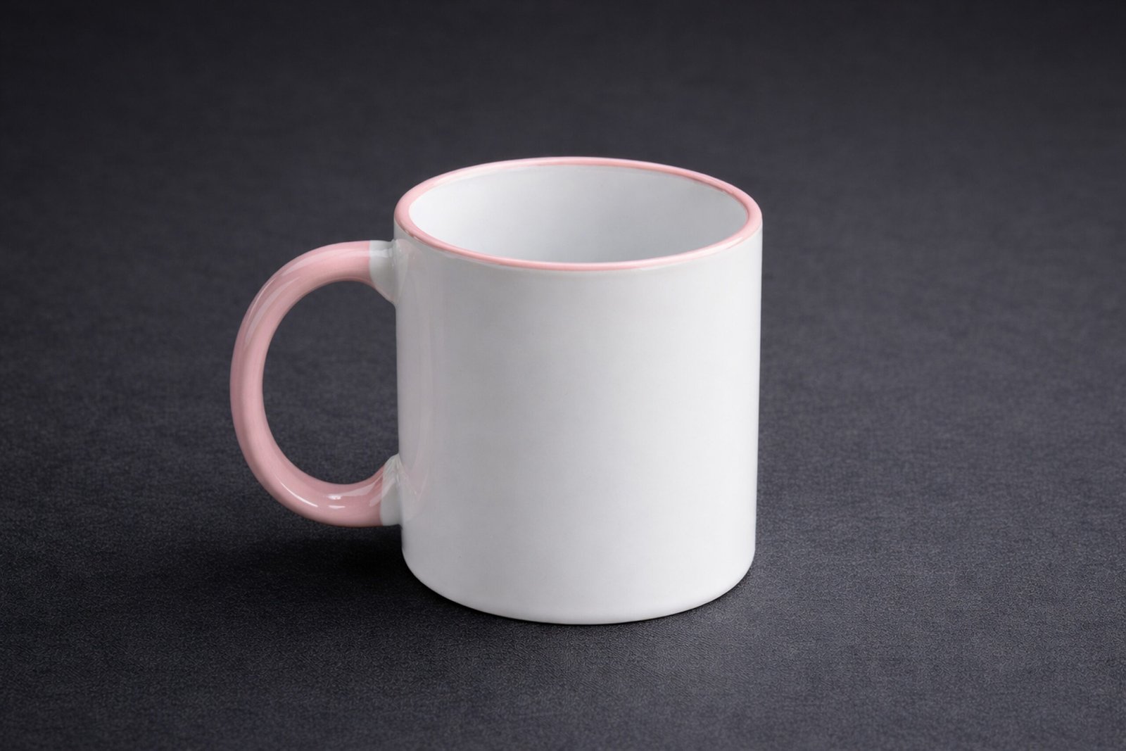 Rim & Handle Pink Color Mug