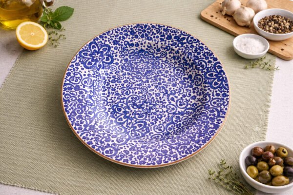 Traditional Indigo Floral Dinner Plate