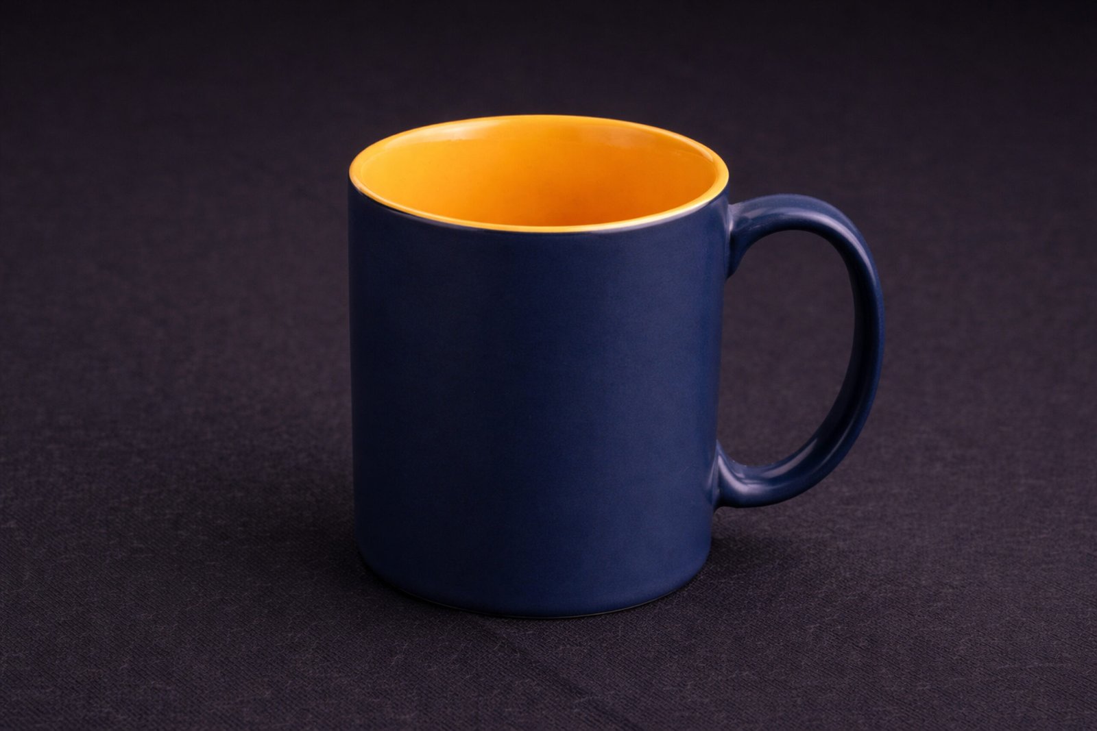 Two Tone Blue & Yellow Mug