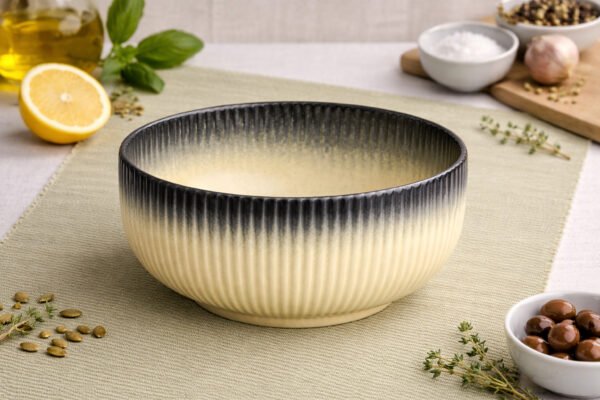 Two-Tone Gradient Stoneware Bowl